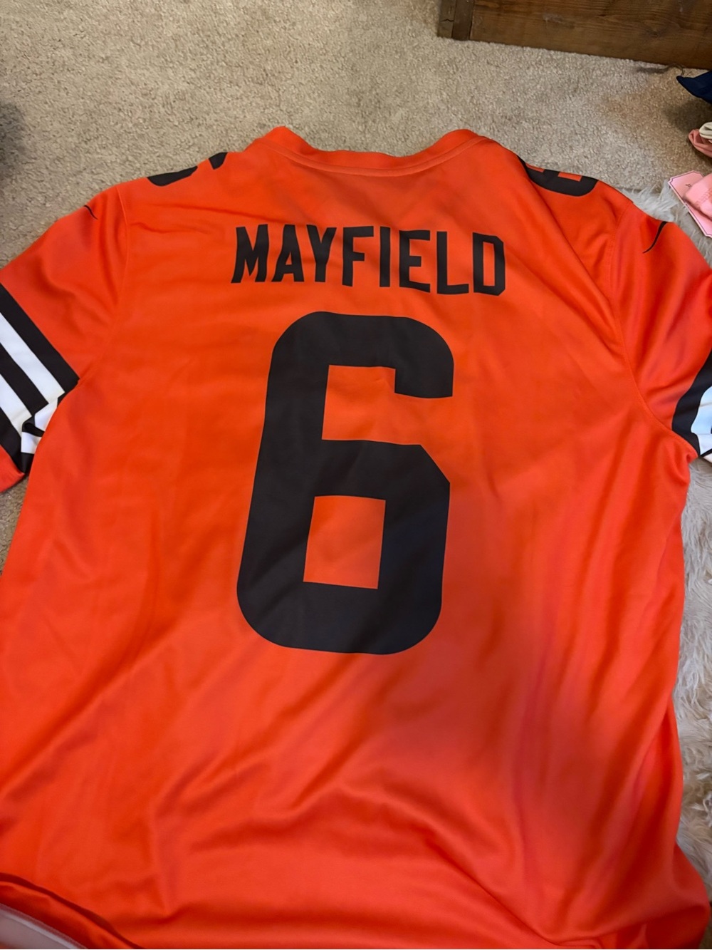 Nike Baker Mayfield #6 Cleveland Browns NFL Jersey Orange Men’s L